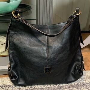Dooney & Bourke twist sac Black Leather Shoulder Bag Florentine NEW qvc